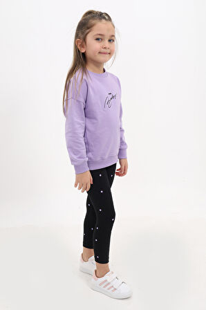 Toontoy Kız Çocuk Nakışlı Taytlı Takım