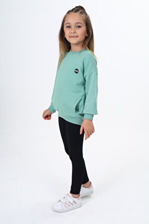 Toontoy Kız Çocuk Baskılı Taytlı Takım