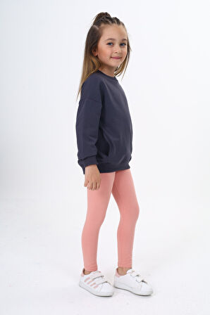 Toontoy Kız Çocuk Baskılı Taytlı Takım