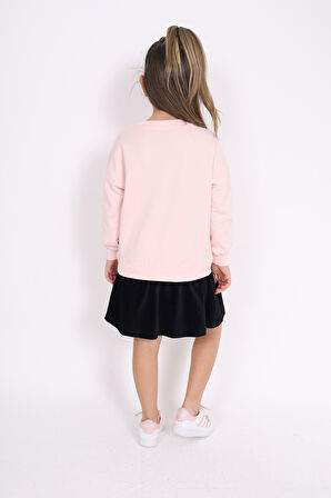 Toontoy Kız Çocuk Baskılı Elbise