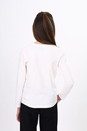 Toontoy Kız Çocuk Baskılı Tişört