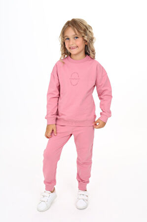 Toontoy Kız Çocuk Baskılı Eşofman Takım