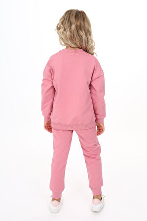 Toontoy Kız Çocuk Baskılı Eşofman Takım