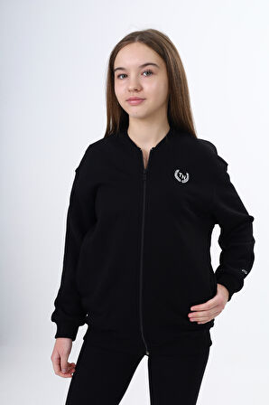 Toontoy Kız Çocuk Baskılı Hırka