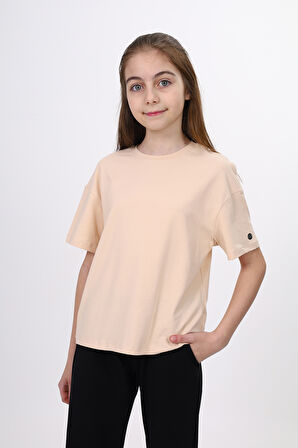 Toontoy Kız Çocuk Baskılı Tişört