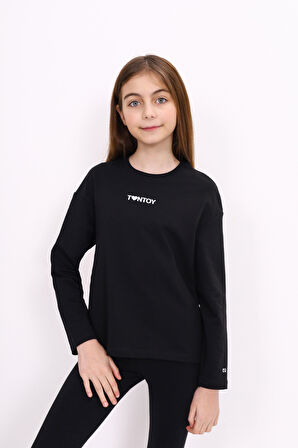 Toontoy Kız Çocuk Baskılı Tişört