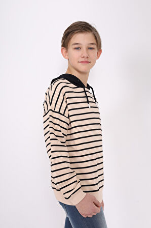 Toontoy Erkek Çocuk Çizgili Sweatshirt