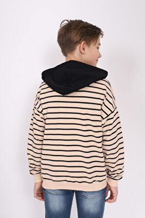 Toontoy Erkek Çocuk Çizgili Sweatshirt