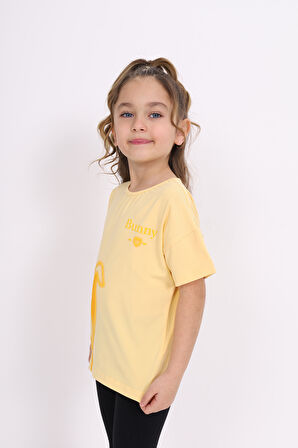 Toontoy Kız Çocuk Baskılı Tişört