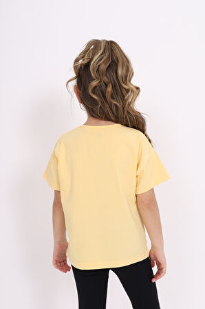 Toontoy Kız Çocuk Baskılı Tişört