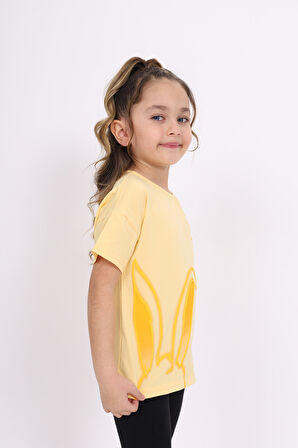 Toontoy Kız Çocuk Baskılı Tişört