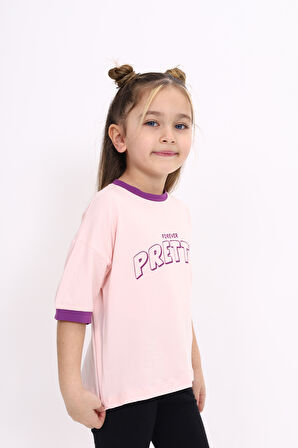 Toontoy Kız Çocuk Baskılı Tişört