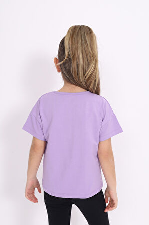 Toontoy Kız Çocuk Baskılı Tişört