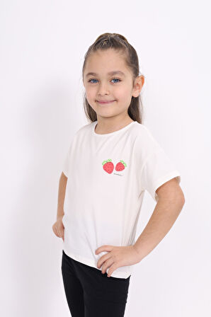 Toontoy Kız Çocuk Baskılı Tişört