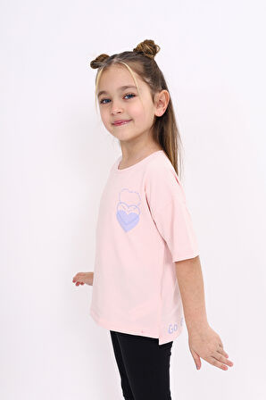 Toontoy Kız Çocuk Baskılı Tişört