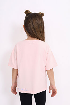 Toontoy Kız Çocuk Baskılı Tişört