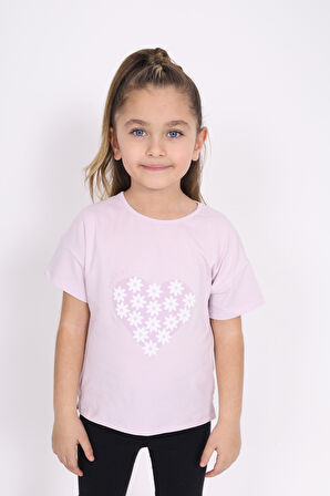 Toontoy Kız Çocuk Baskılı Tişört