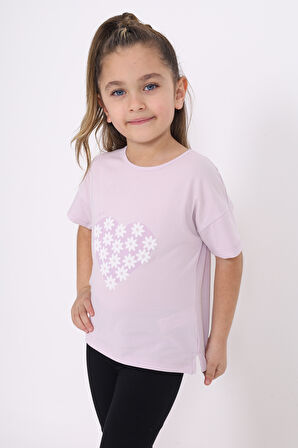 Toontoy Kız Çocuk Baskılı Tişört