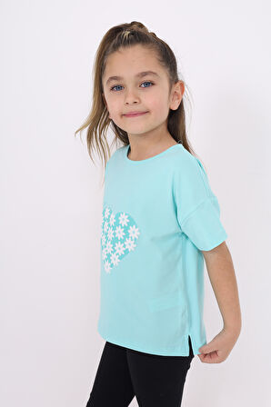 Toontoy Kız Çocuk Baskılı Tişört