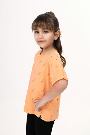 Toontoy Kız Çocuk Baskılı Tişört