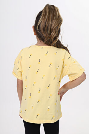 Toontoy Kız Çocuk Baskılı Tişört