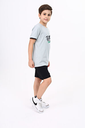 Toontoy Erkek Çocuk Baskılı Şortlu Takım 