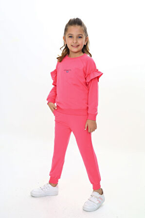 Toontoy Kız Çocuk Baskılı Eşofman Takım