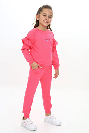 Toontoy Kız Çocuk Baskılı Eşofman Takım