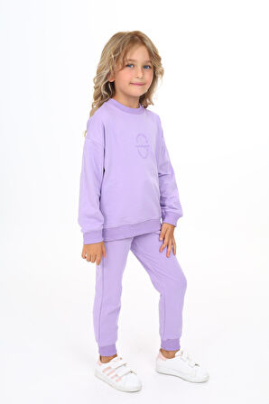 Toontoy Kız Çocuk Baskılı Eşofman Takım