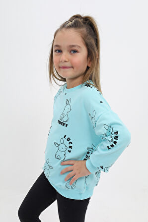 Toontoy Kız Çocuk Baskılı Sweatshirt