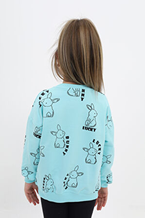 Toontoy Kız Çocuk Baskılı Sweatshirt