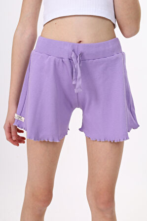 Toontoy Kız Çocuk Fitilli Kumaş Şort