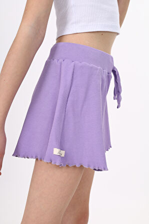 Toontoy Kız Çocuk Fitilli Kumaş Şort