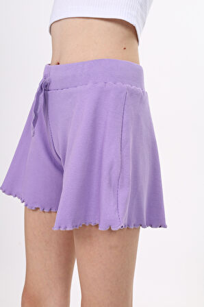 Toontoy Kız Çocuk Fitilli Kumaş Şort