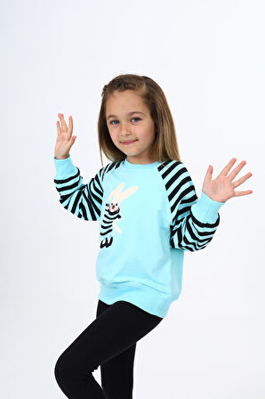 Toontoy Kız Çocuk Nakışlı Sweatshirt