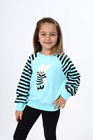 Toontoy Kız Çocuk Nakışlı Sweatshirt