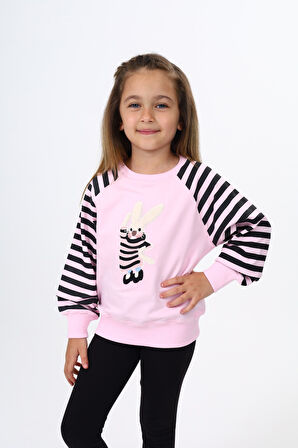 Toontoy Kız Çocuk Nakışlı Sweatshirt