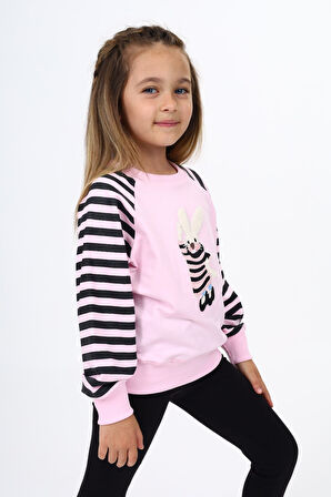 Toontoy Kız Çocuk Nakışlı Sweatshirt