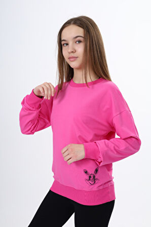 Toontoy Kız Çocuk Baskılı Sweatshirt