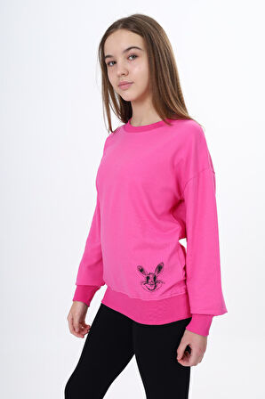 Toontoy Kız Çocuk Baskılı Sweatshirt