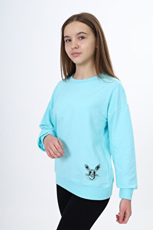 Toontoy Kız Çocuk Baskılı Sweatshirt