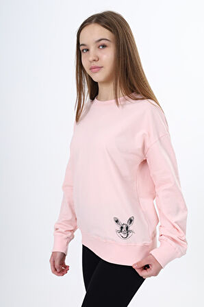 Toontoy Kız Çocuk Baskılı Sweatshirt