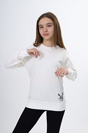Toontoy Kız Çocuk Baskılı Sweatshirt