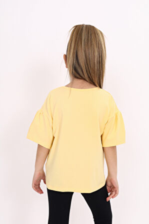 Toontoy Kız Çocuk Baskılı Tişört