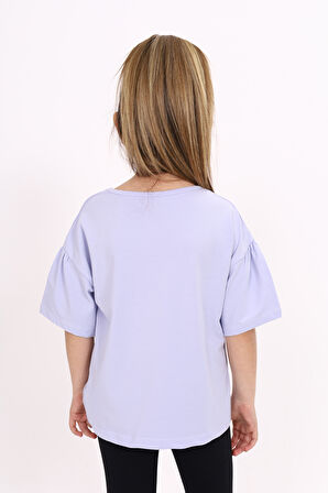 Toontoy Kız Çocuk Baskılı Tişört