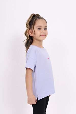 Toontoy Kız Çocuk Nakışlı Tişört