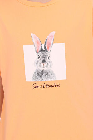 Toontoy Kız Çocuk Baskılı Tişört