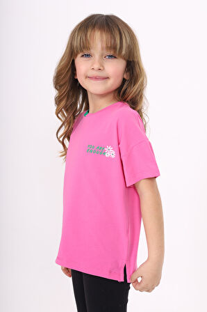 Toontoy Kız Çocuk Baskılı Tişört