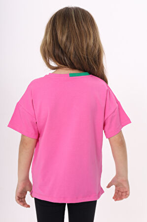 Toontoy Kız Çocuk Baskılı Tişört