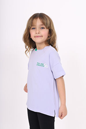 Toontoy Kız Çocuk Baskılı Tişört